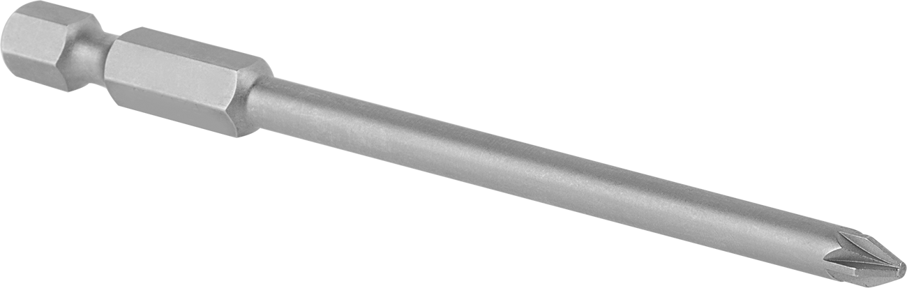 Posidriv ® Uç, Elektrikli Aletler için 1/4" Altıgen Şaft, 1 Numaralı Boyut, 3-1/2" Uzunluk