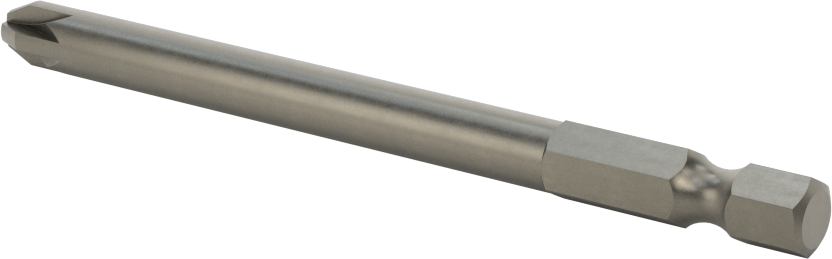 Posidriv ® Uç, Elektrikli Aletler için 1/4" Altıgen Şaft, 3 Boyutu, 3-1/2" Uzunluk