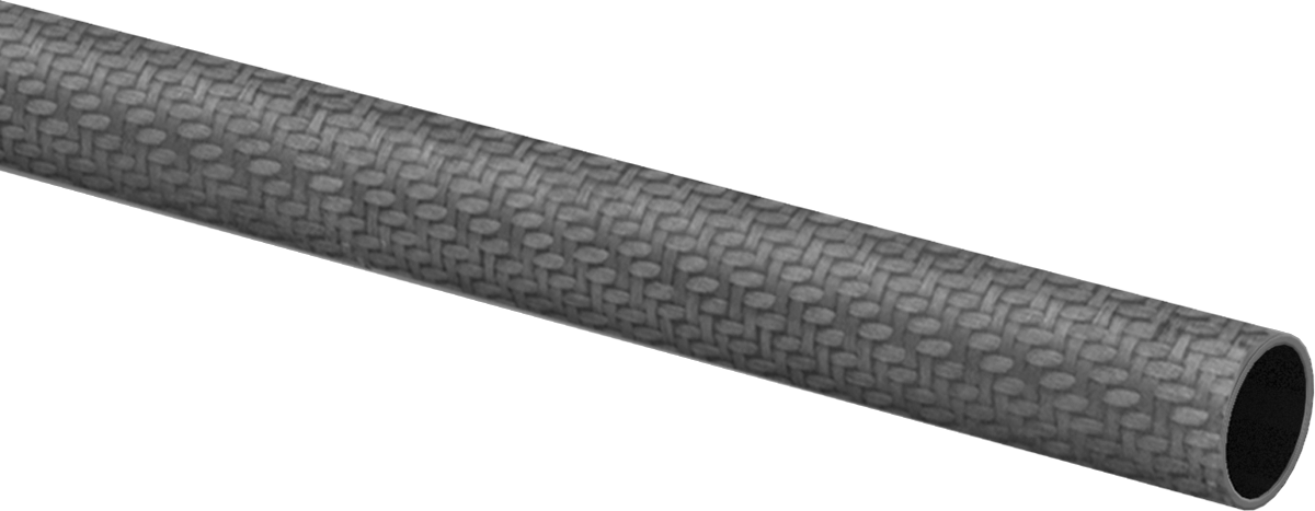 Yüksek Mukavemetli Hafif Karbon Fiber Boru, Dimi dokuma, 0,035" Duvar Kalınlığı, 0.570" OD