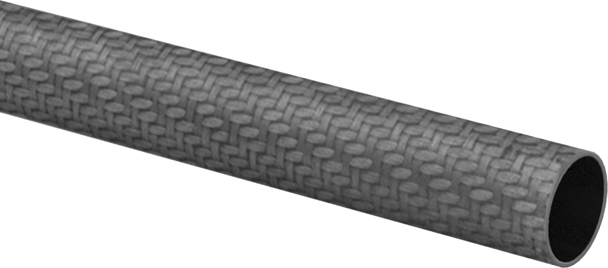 Yüksek Mukavemetli Hafif Karbon Fiber Boru, Dimi dokuma, 0,035" Duvar Kalınlığı, 0.820" OD