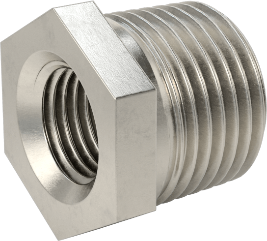 Premium Düşük Basınçlı 316 Paslanmaz Çelik Boru Bağlantı Parçası, Sertifikalı, Redüksiyon Adaptörü, 1/2 NPT Erkek x 1/4 NPT Dişi