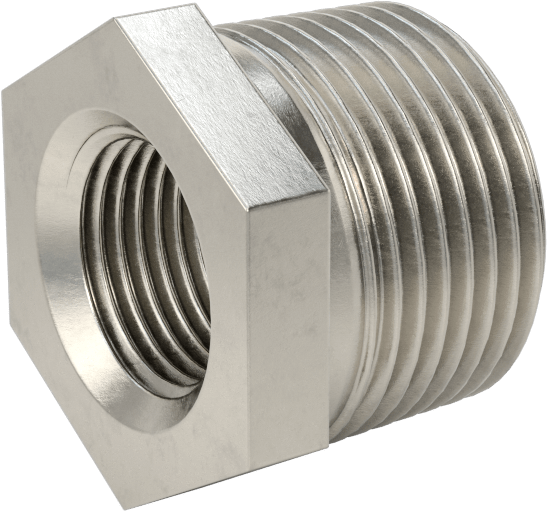 Premium Düşük Basınçlı 316 Paslanmaz Çelik Boru Bağlantı Parçası, Sertifikalı, Redüksiyon Adaptörü, 3/4 NPT Erkek x 3/8 NPT Dişi