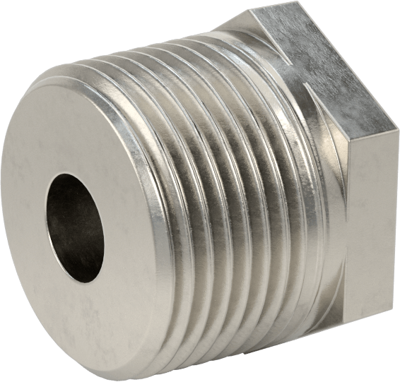 Premium Düşük Basınçlı 316 Paslanmaz Çelik Boru Bağlantı Parçası, Sertifikalı, Redüksiyon Adaptörü, 1 NPT Erkek x 1/4 NPT Dişi