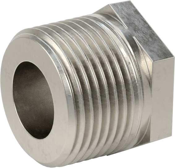 Premium Düşük Basınçlı 316 Paslanmaz Çelik Boru Bağlantı Parçası, Sertifikalı, Redüksiyon Adaptörü, 1 NPT Erkek x 1/2 NPT Dişi