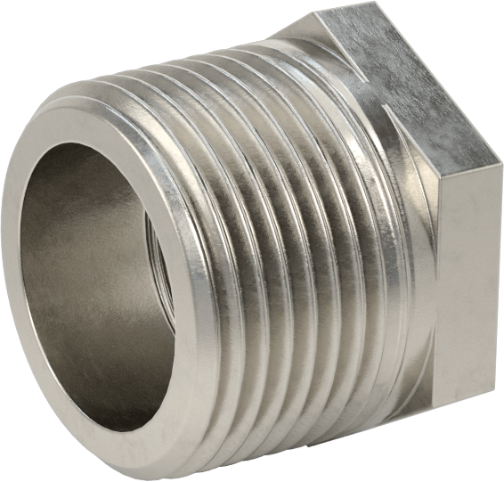 Premium Düşük Basınçlı 316 Paslanmaz Çelik Boru Bağlantı Parçası, Sertifikalı, Redüksiyon Adaptörü, 1 NPT Erkek x 3/4 NPT Dişi