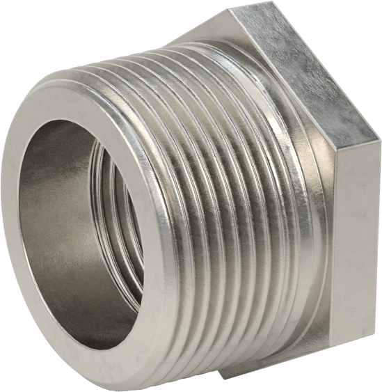 Premium Düşük Basınçlı 316 Paslanmaz Çelik Boru Bağlantı Parçası, Sertifikalı, Redüksiyon Adaptörü, 1-1/4 NPT Erkek x 1 NPT Dişi