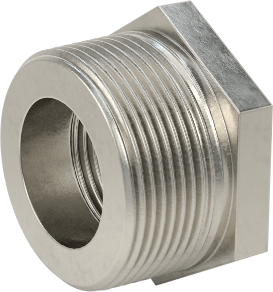 Premium Düşük Basınçlı 316 Paslanmaz Çelik Boru Bağlantı Parçası, Sertifikalı, Redüksiyon Adaptörü, 1-1/2 NPT Erkek x 1 NPT Dişi