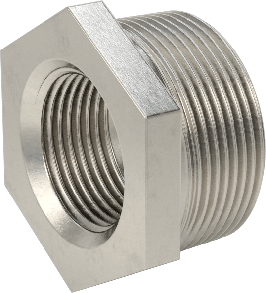 Premium Düşük Basınçlı 316 Paslanmaz Çelik Boru Bağlantı Parçası, Sertifikalı, Redüksiyon Adaptörü, 1-1/2 NPT Erkek x 1 NPT Dişi