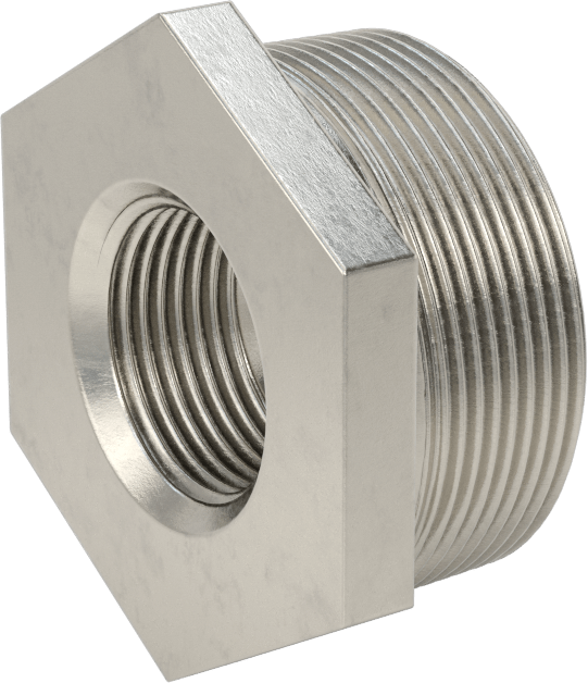 Premium Düşük Basınçlı 316 Paslanmaz Çelik Boru Bağlantı Parçası, Sertifikalı, Redüksiyon Adaptörü, 2 NPT Erkek x 1 NPT Dişi