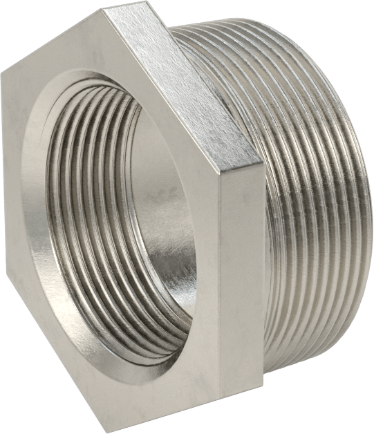 Premium Düşük Basınçlı 316 Paslanmaz Çelik Boru Bağlantı Parçası, Sertifikalı, Redüksiyon Adaptörü, 2 NPT Erkek x 1-1/2 NPT Dişi