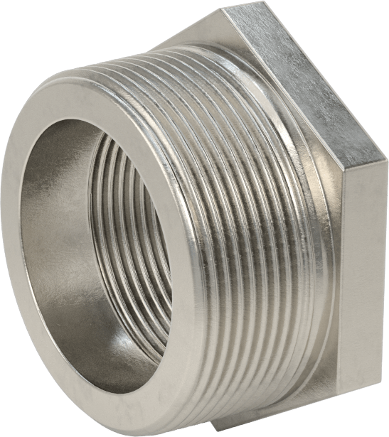 Premium Düşük Basınçlı 316 Paslanmaz Çelik Boru Bağlantı Parçası, Sertifikalı, Redüksiyon Adaptörü, 2 NPT Erkek x 1-1/2 NPT Dişi