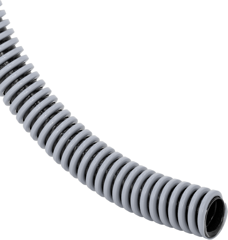 Sıvılar için Ezilmeye Dayanıklı Kanal Hortumu, İşlenmemiş Uçlar ile, 3/4" ID, 1-1/16" OD
