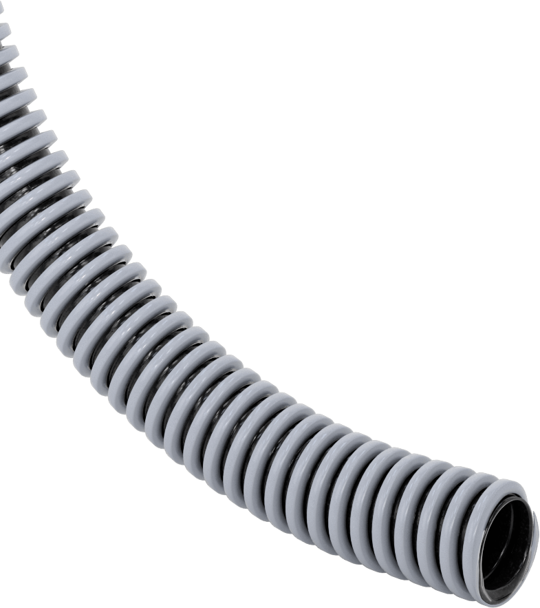 Sıvılar için Ezilmeye Dayanıklı Kanal Hortumu, İşlenmemiş Uçlar ile, 7/8" ID, 1-3/16" OD