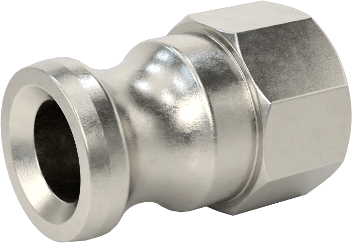 316 Paslanmaz Çelik Kam ve Yivli Hortum Bağlantısı, Kimyasallar ve Petrol için, Plug, 1/2 Boyut x 1/2 NPT Dişi