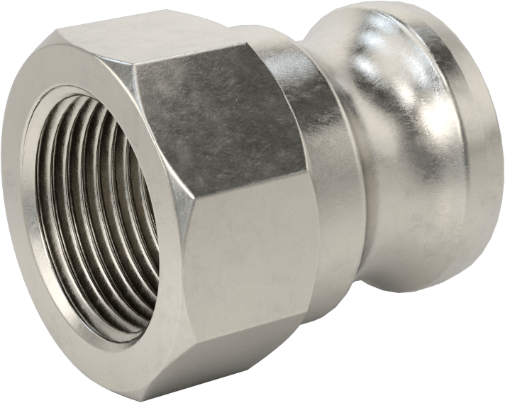 316 Paslanmaz Çelik Kam ve Yivli Hortum Bağlantısı, Kimyasallar ve Petrol için, Plug, 3/4 Boyut x 3/4 NPT Dişi