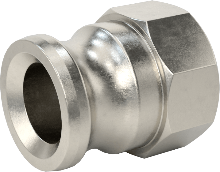 316 Paslanmaz Çelik Kam ve Yivli Hortum Bağlantısı, Kimyasallar ve Petrol için, Plug, 3/4 Boyut x 3/4 NPT Dişi