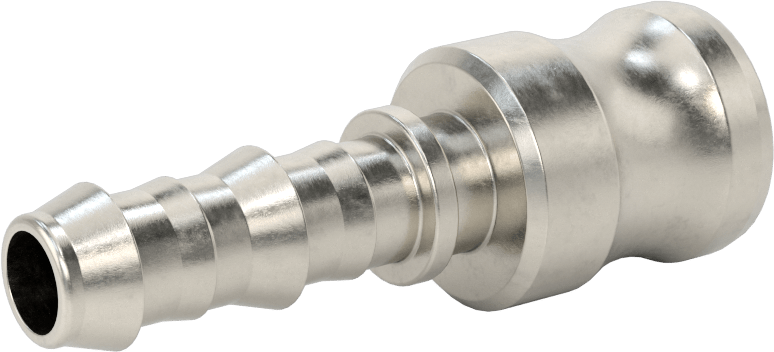 316 Paslanmaz Çelik Kam ve Yivli Hortum Bağlantısı, Düz Plug, 1/2 Kaplin Boyutu x 1/2" Hortum İç Çapı için