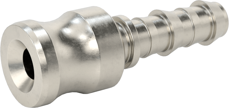316 Paslanmaz Çelik Kam ve Yivli Hortum Bağlantısı, Düz Plug, 1/2 Kaplin Boyutu x 1/2" Hortum İç Çapı için
