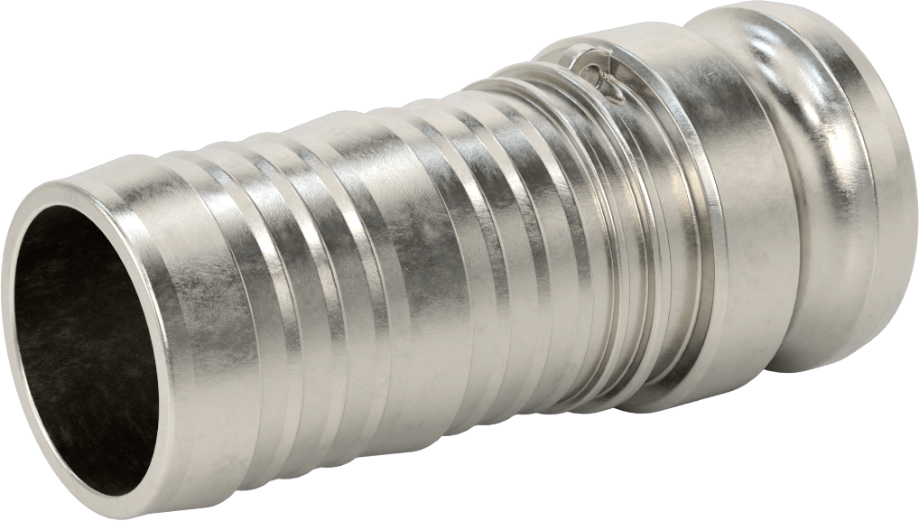 316 Paslanmaz Çelik Kam ve Yivli Hortum Bağlantısı, Düz Plug, 2-1/2 Bağlantı Boyutu x 2-1/2" Hortum İç Çapı