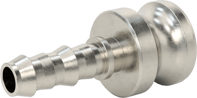 316 Paslanmaz Çelik Kam ve Yivli Hortum Bağlantısı, Düz Plug, 3/4 Kaplin Boyutu x 1/2" Hortum İç Çapı için