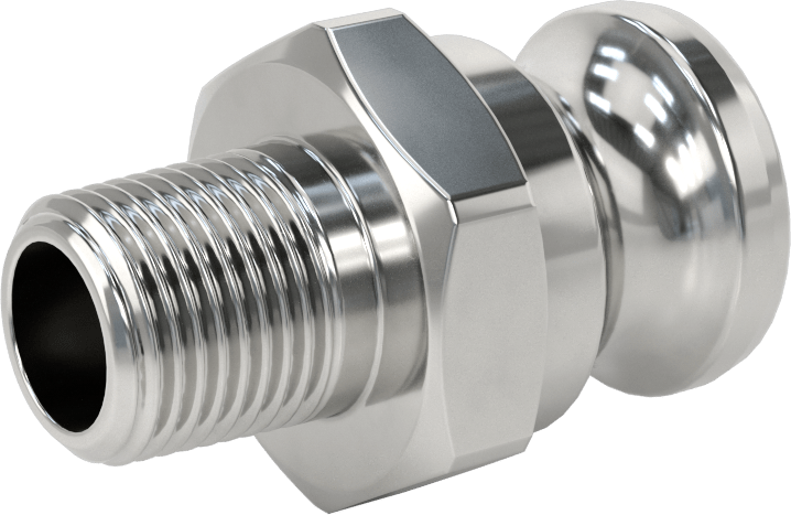 316 Paslanmaz Çelik Kam ve Yivli Hortum Bağlantısı, Kimyasallar ve Petrol için, Plug, 3/4 Boyut x 1/2 NPT Erkek