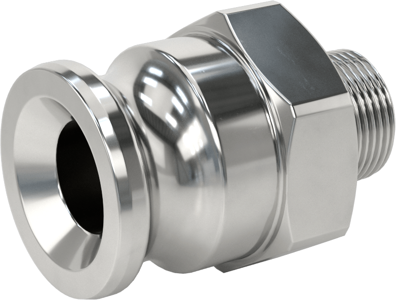 316 Paslanmaz Çelik Kam ve Yivli Hortum Bağlantısı, Kimyasallar ve Petrol için, Plug, 1-1/2 Boyut x 1 NPT Erkek