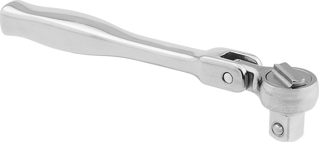 Cırcır Anahtarı, Esnek Baş, 3/8" Kare Tahrik, 5-1/2" Toplam Uzunluk