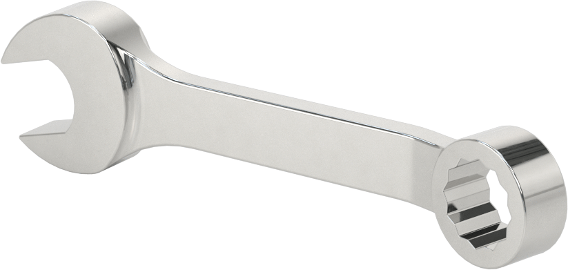 12 Uçlu Açıklık Kombinasyon Anahtarı, Stubby, 1/2" Boyut, 4-5/16" Toplam Uzunluk
