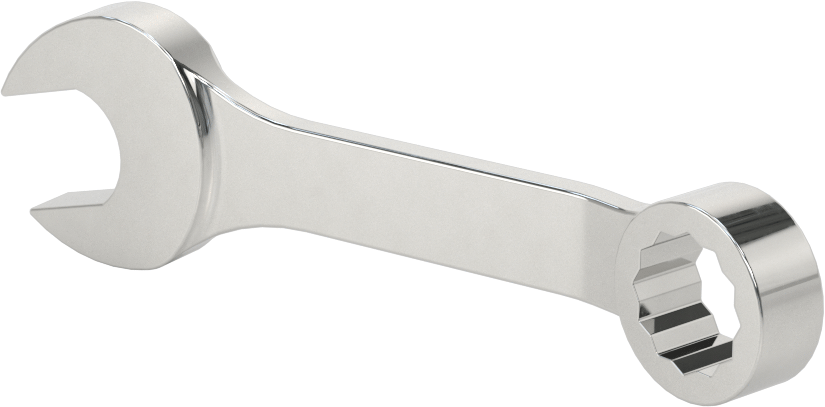 12 Uçlu Açıklık Kombinasyon Anahtarı, Stubby, 9/16" Boyut, 4-1/2" Toplam Uzunluk