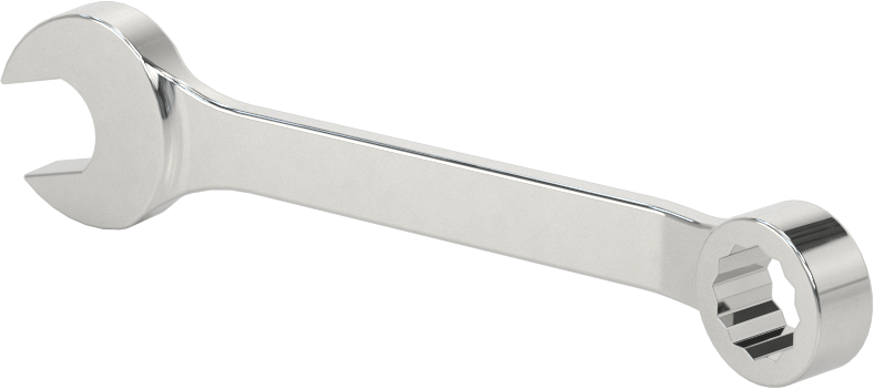 12 Uçlu Açıklık Kombinasyon Anahtarı, Stubby, 11/32" Boyut, 3-5/8" Toplam Uzunluk