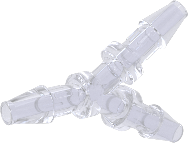 Dikenli Plastik Boru Bağlantı Parçası, Yüksek Sıcaklık, Y-Bağlantı Elemanı, 1/8" Boru İç Çapı için