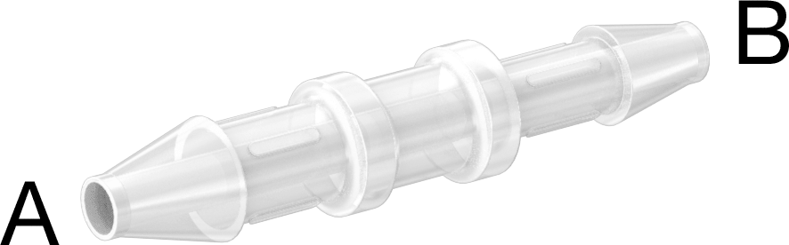 Dikenli Plastik Boru Bağlantı Parçası, Yüksek Sıcaklık, Redüktör, 1/4“ x 3/16” Boru İç Çapı için