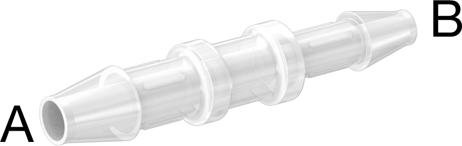 Dikenli Plastik Boru Bağlantı Parçası, Yüksek Sıcaklık, Redüktör, 5/16“ x 1/4” Boru İç Çapı için