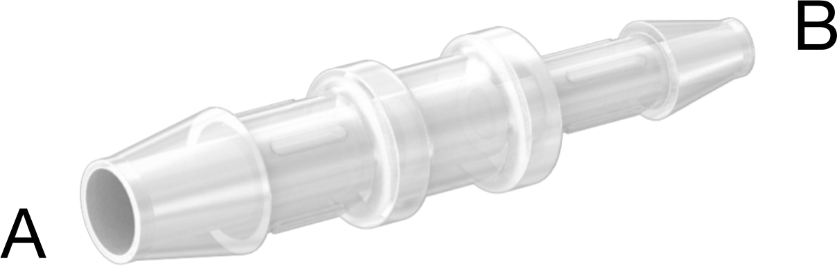 Dikenli Plastik Boru Bağlantı Parçası, Yüksek Sıcaklık, Redüktör, 1/8“ x 1/16” İç Çaplı Boru için