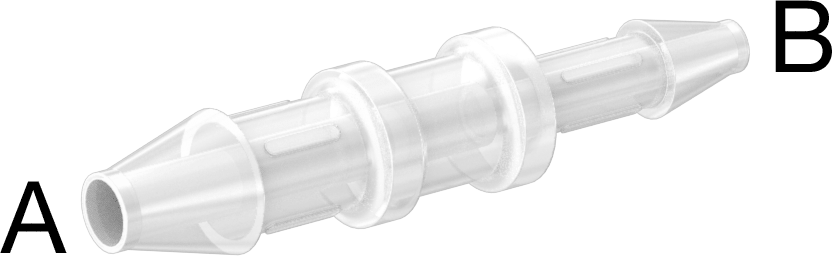 Dikenli Plastik Boru Bağlantı Parçası, Yüksek Saflık, 3/16“ x 1/8” Boru İç Çapı için Redüktör