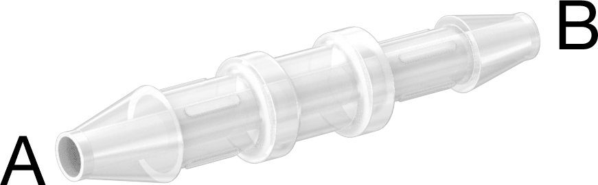 Dikenli Plastik Boru Bağlantı Parçası, Yüksek Saflık, 1/4“ x 3/16” Boru İç Çapı için Redüktör