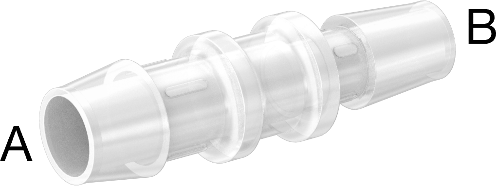 Dikenli Plastik Boru Bağlantı Parçası, Yüksek Saflık, 3/4“ x 5/8” Boru İç Çapı için Redüktör