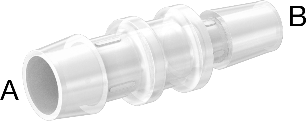 Dikenli Plastik Boru Bağlantı Parçası, Yüksek Saflık, 1“ x 3/4” Boru İç Çapı için Redüktör