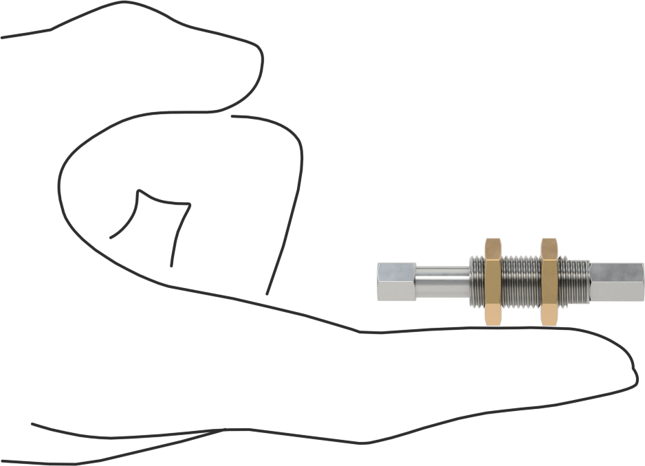 Vakum vantuzu dengeleyici, 3/8" Strok Uzunluğu, M5 Dişi