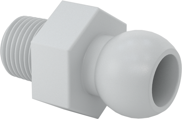Erkek Besleme Konektörü, 1/8 BSPT x 1/4" Snap-Loc Soğutma Suyu Hortumu