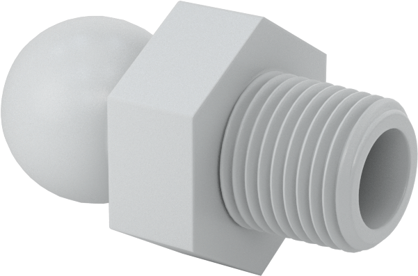 Erkek Besleme Konektörü, 1/8 BSPT x 1/4" Snap-Loc Soğutma Suyu Hortumu