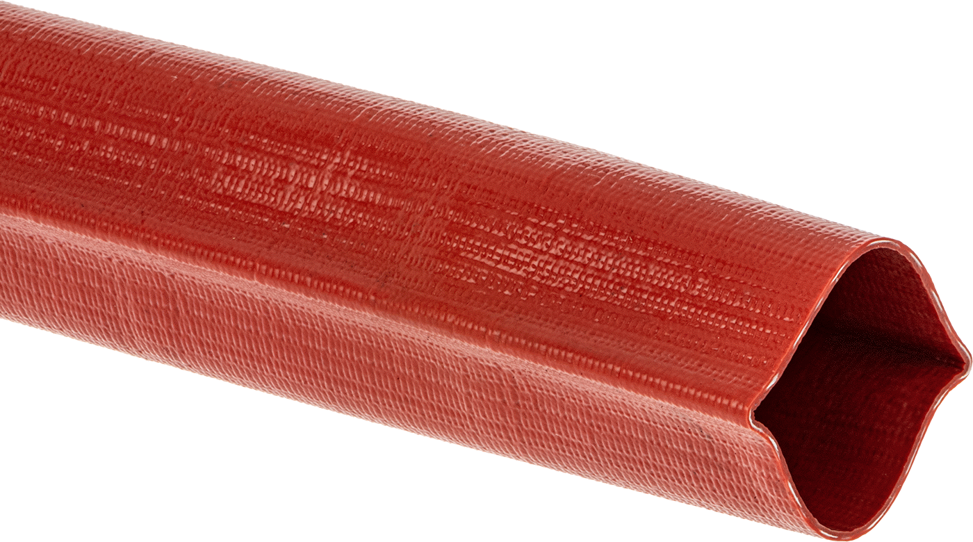 Kolay Saklanabilir Tahliye Su Hortumu, Orta Basınç, 2-1/2" İç Çaplı PVC, 4-1/2" Genişlik