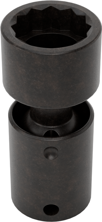 12 Uçlu Esnek Darbeli Soket, 12 mm Boyut, 1/4" Tahrik