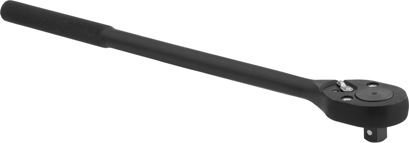 Siyah Cırcır Anahtarı, 1/2" Kare Tahrik, 16" Toplam Uzunluk, Siyah Oksit