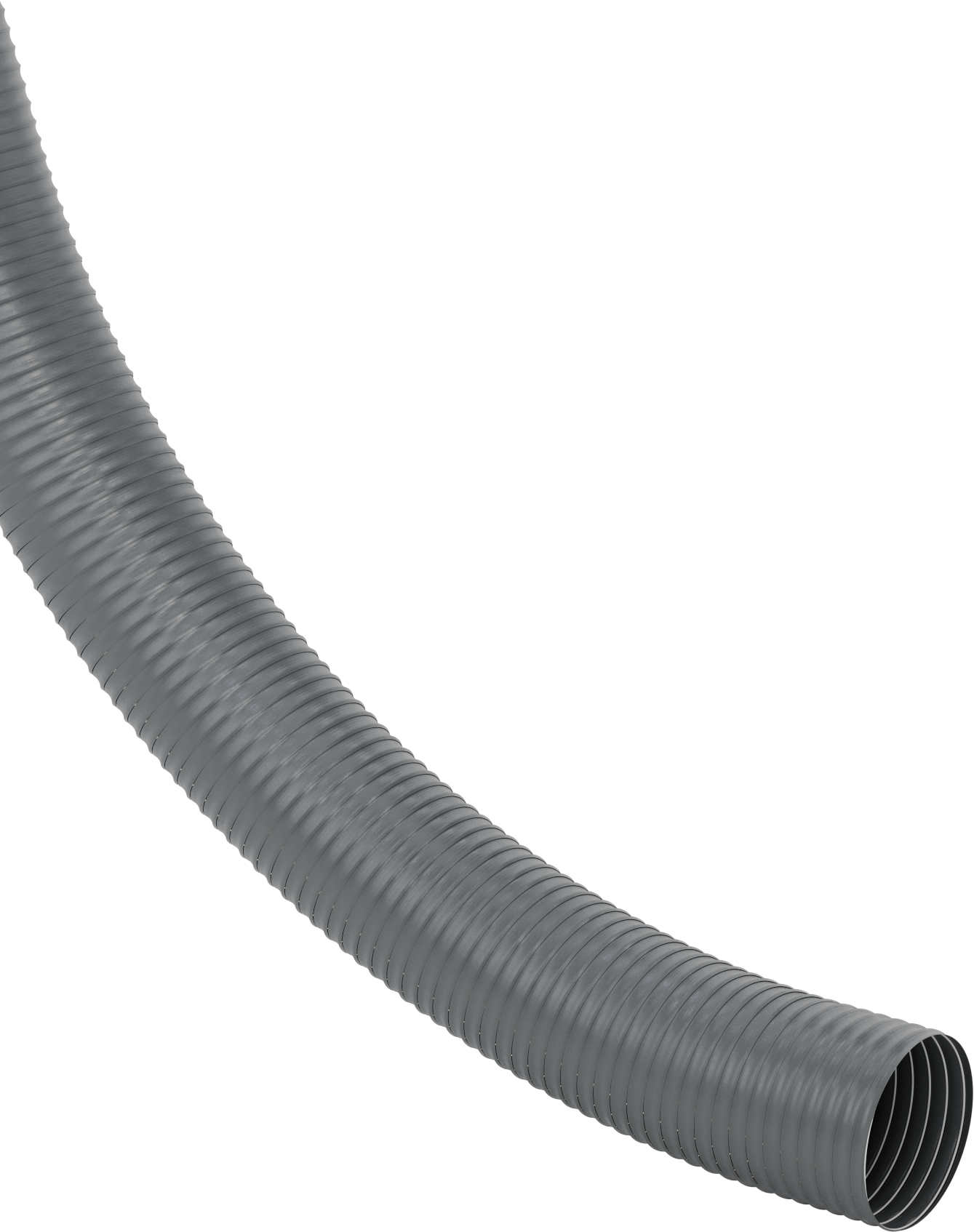 Toz için Blo-R-Vac Esnek Kanal Hortumu, Siyah Kauçuk, 16" ID, 16-1/2" OD