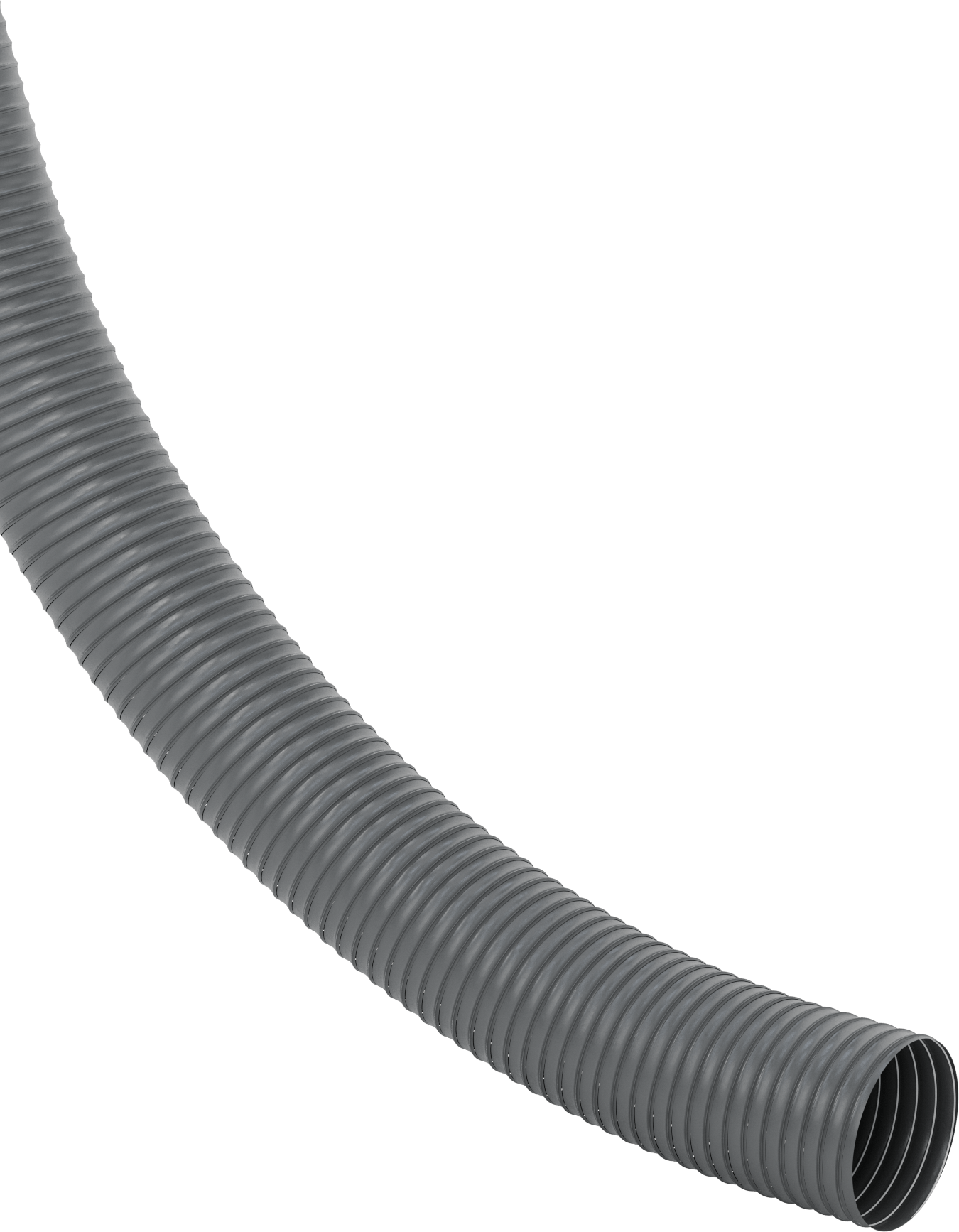 Toz için Blo-R-Vac Esnek Kanal Hortumu, Siyah Kauçuk, 18" ID, 18-1/2" OD
