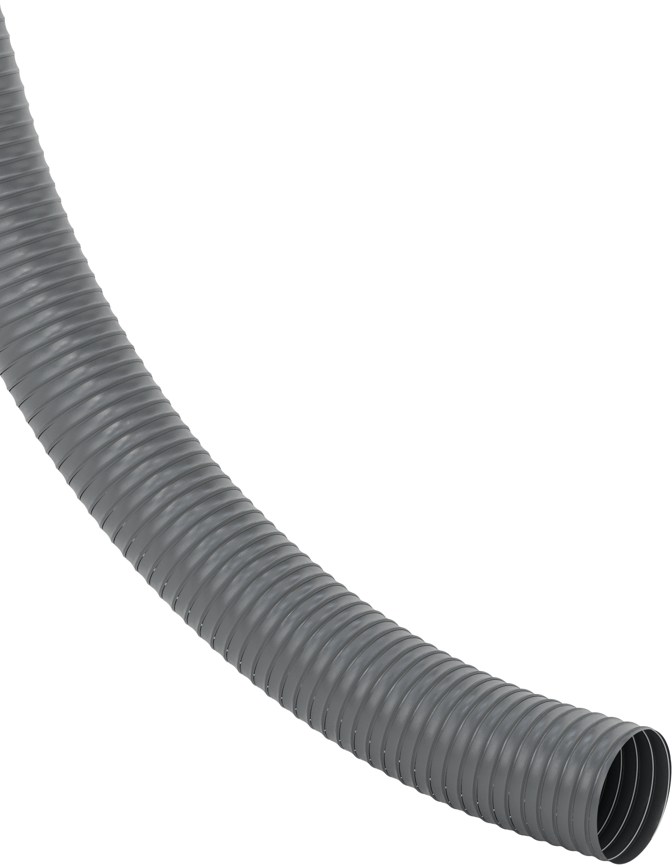 Toz için Blo-R-Vac Esnek Kanal Hortumu, Siyah Kauçuk, 20" ID, 20-1/2" OD