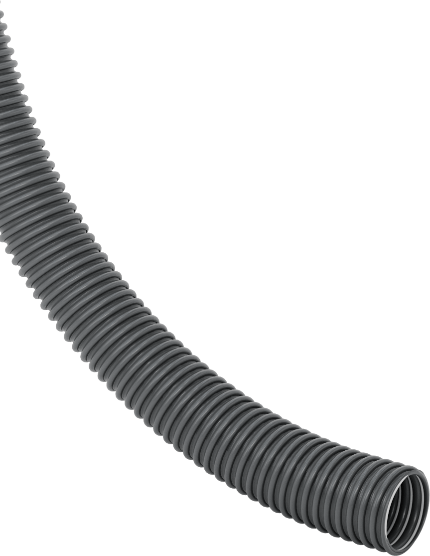 Toz için Blo-R-Vac Esnek Kanal Hortumu, Siyah Kauçuk, 1-1/4" ID, 1-1/2" OD