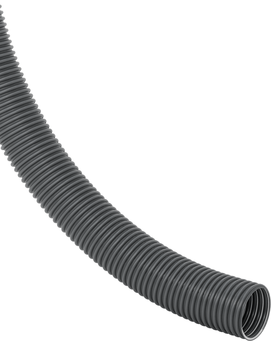 Toz için Blo-R-Vac Esnek Kanal Hortumu, Siyah Kauçuk, 1-3/4" ID, 2" OD