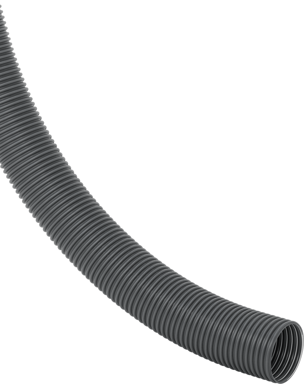 Toz için Blo-R-Vac Esnek Kanal Hortumu, Siyah Kauçuk, 2-1/4" ID, 2-1/2" OD